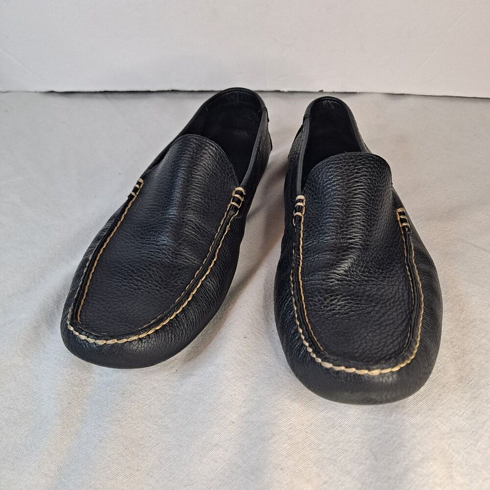 Polo Ralph Lauren Terence Driving Loafers Men's 10D Black Leather Quiet Luxury
